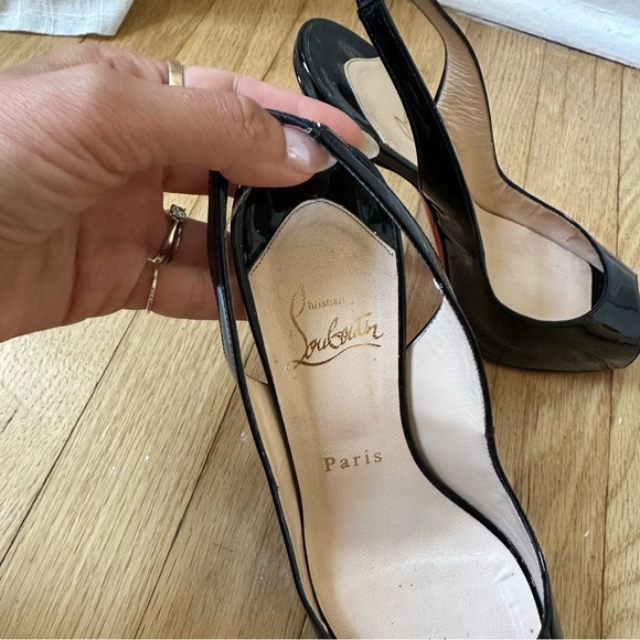 Christian Louboutin No PRIVE 120 Sling Back Heels - Picture 9 of 11